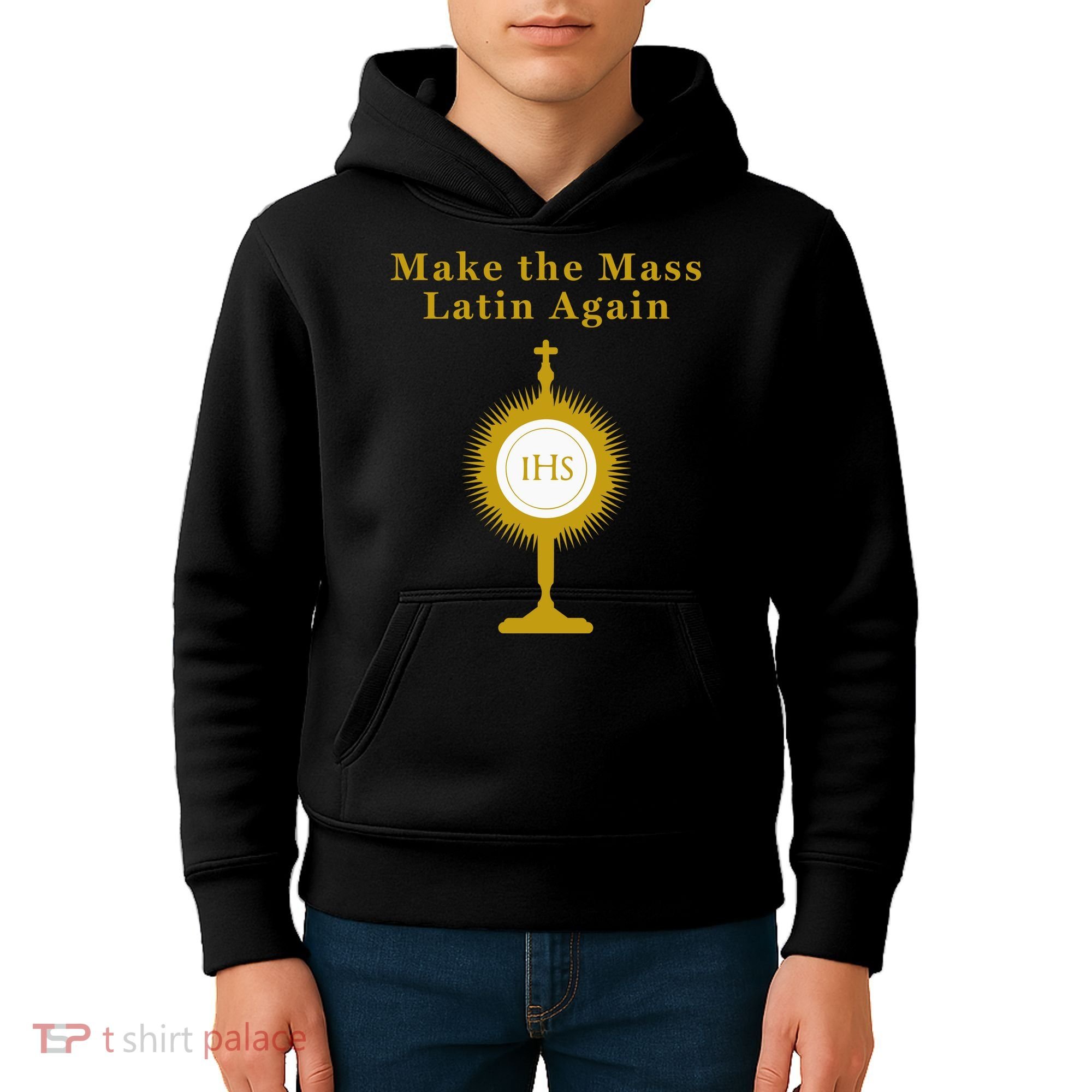 Roman Catholic Gift Make The Mass Latin Again Kids Hoodie