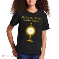 Roman Catholic Gift Make The Mass Latin Again Kids T-Shirt thumb 2