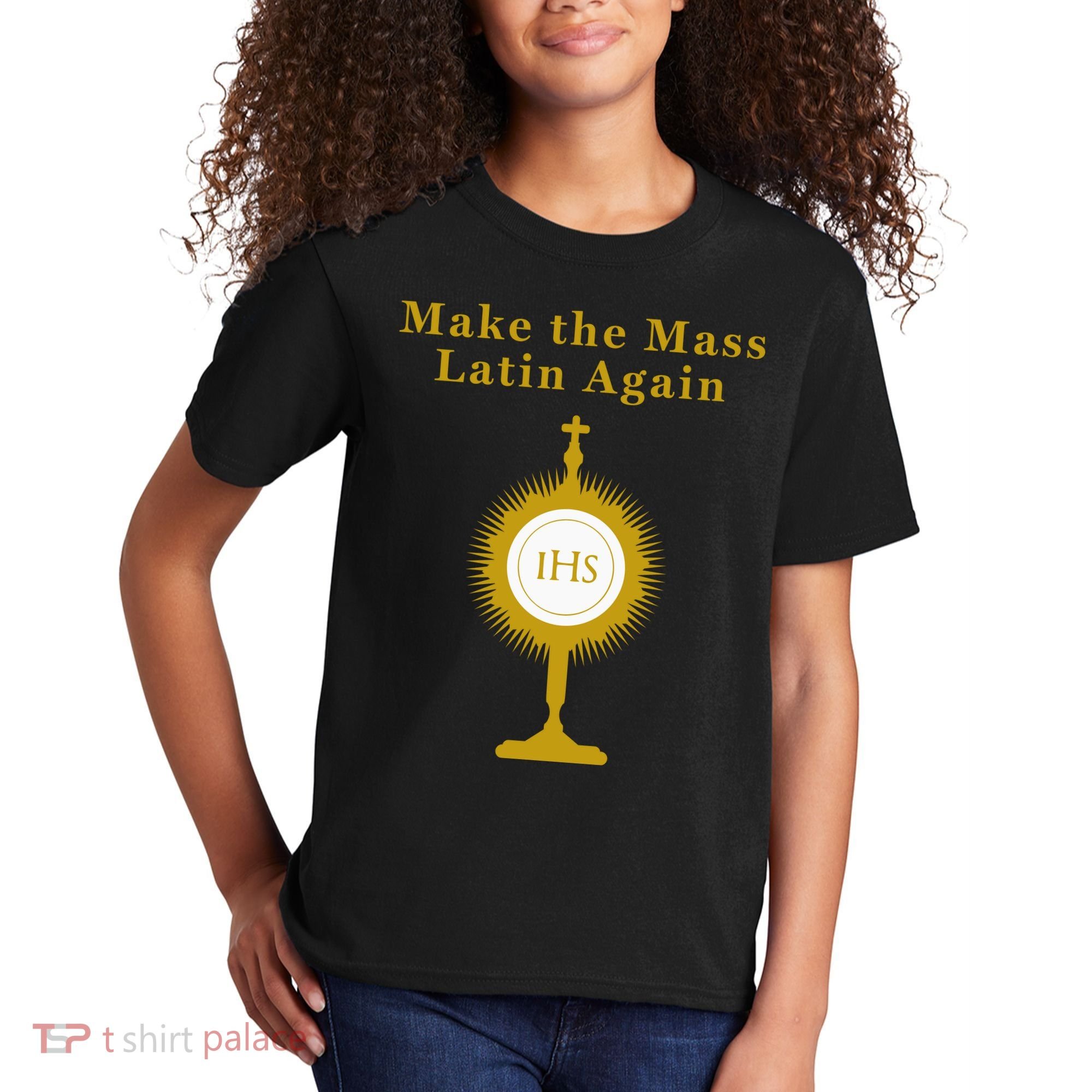 Roman Catholic Gift Make The Mass Latin Again Kids T-Shirt