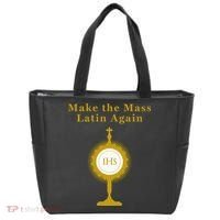 Roman Catholic Gift Make The Mass Latin Again Tote Bag thumb 0