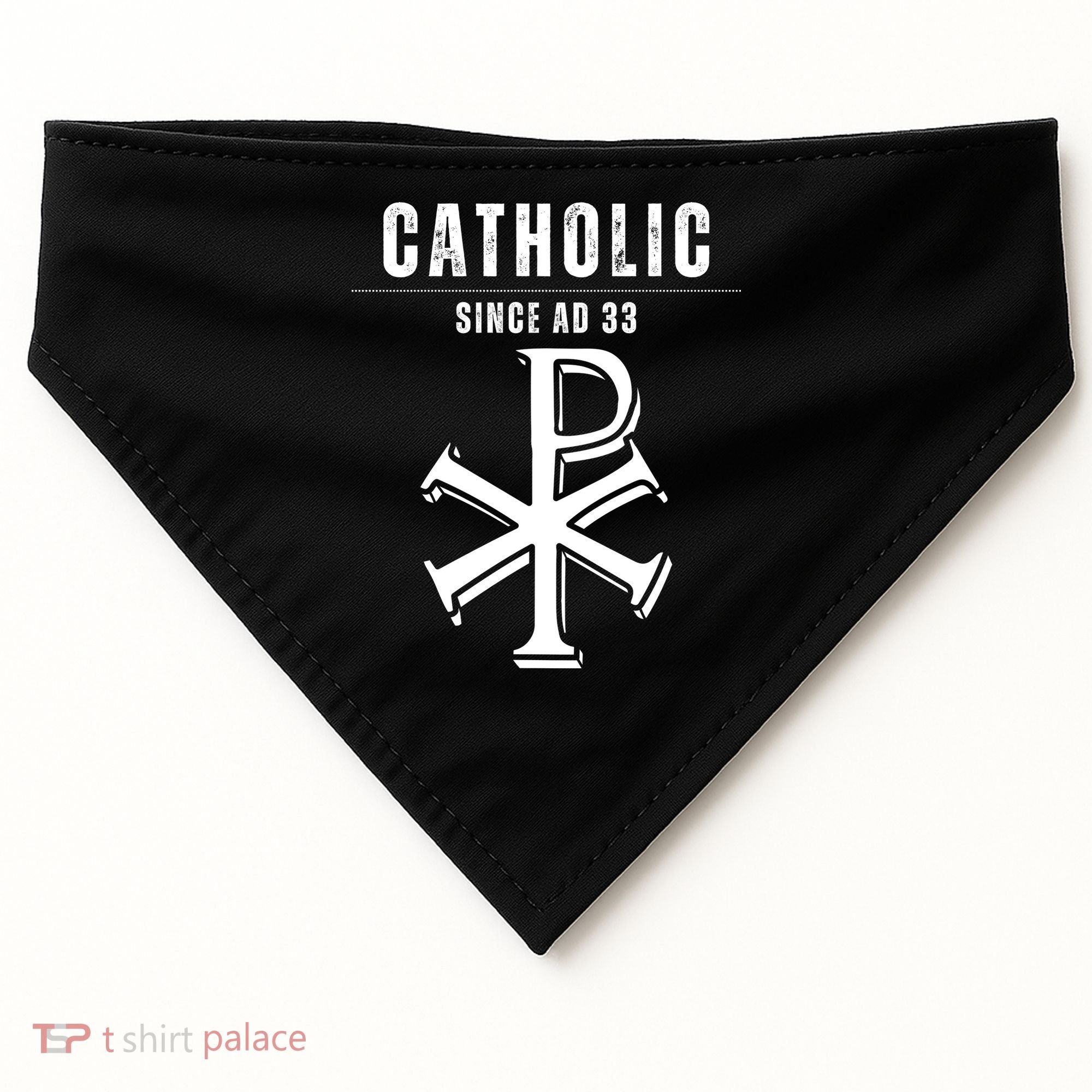 Roman Catholic Gift Since AD 33 USA-Made Doggie Bandana