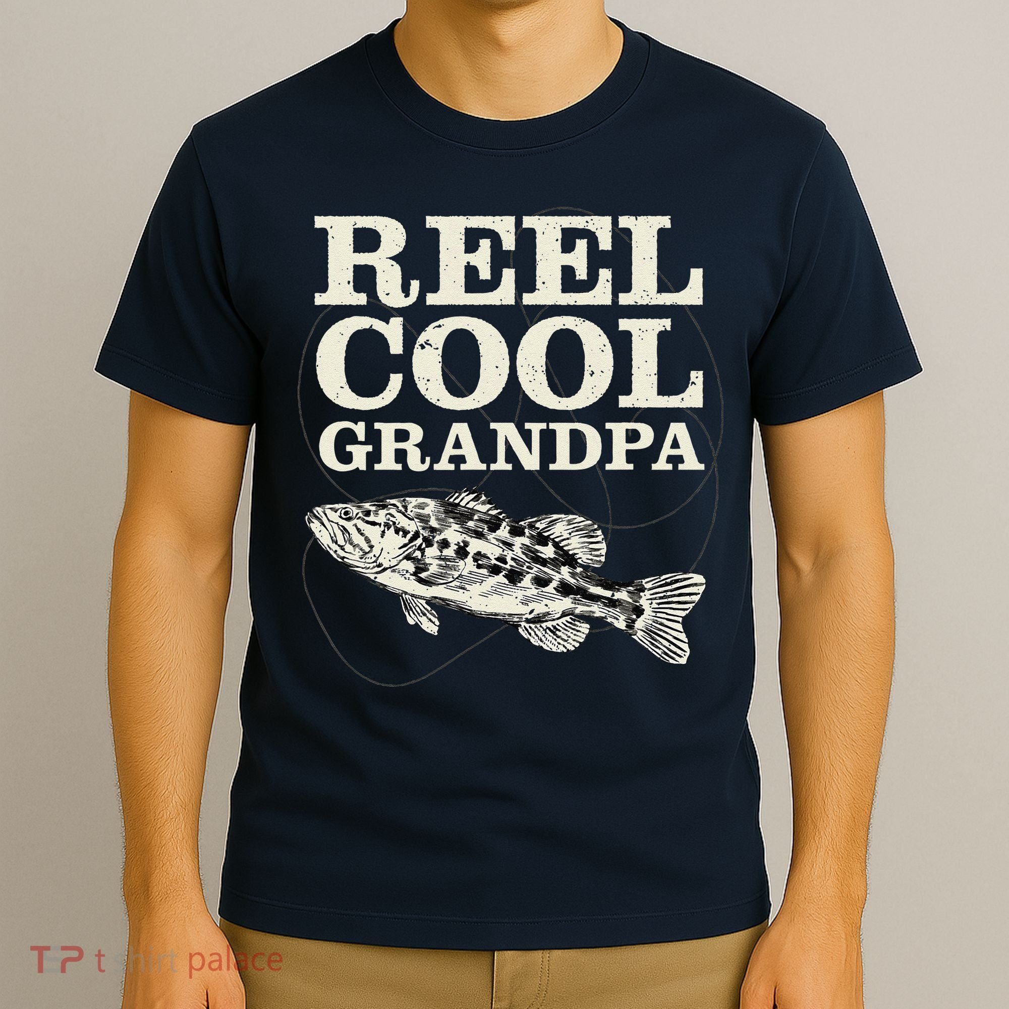 Reel Cool Grandpa Fly Fishing Walleye Fishing Pole Grandpa T-Shirt