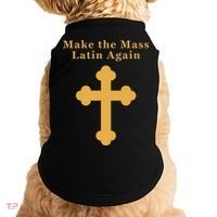 Roman Catholic Gift Make The Mass Latin Again Doggie Tank thumb 0