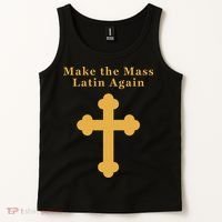 Roman Catholic Gift Make The Mass Latin Again Tank Top thumb 2