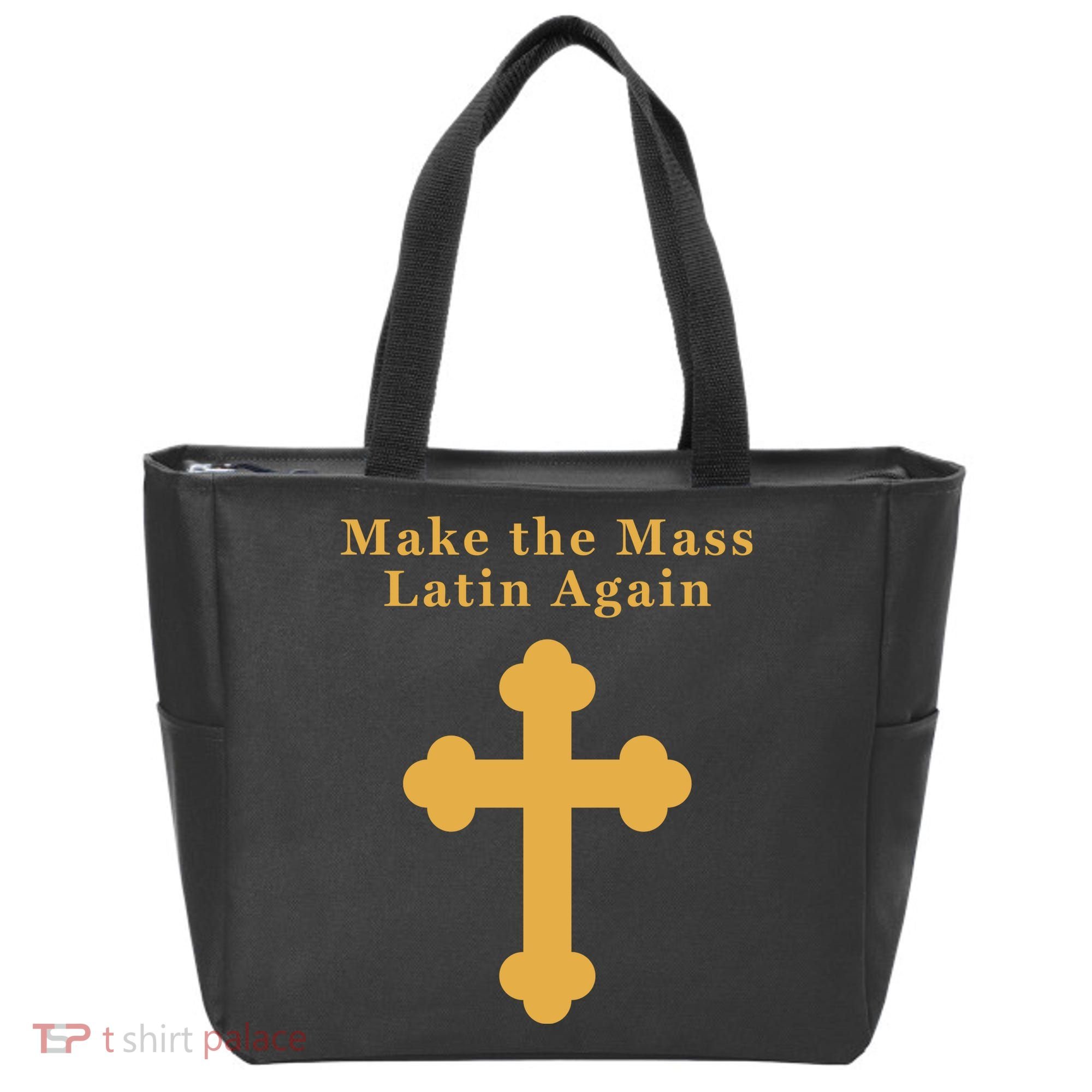 Roman Catholic Gift Make The Mass Latin Again Tote Bag