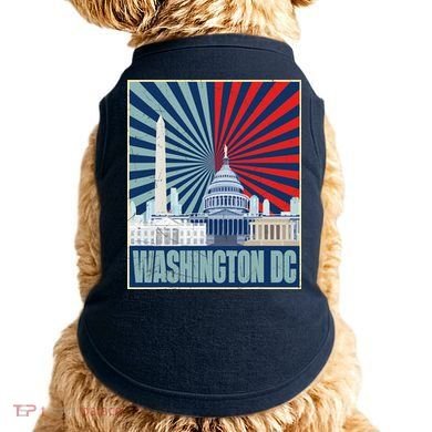Retro Capitol Hill Washington DC American Flag Doggie Tank