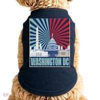 Retro Capitol Hill Washington DC American Flag Doggie Tank thumb 0