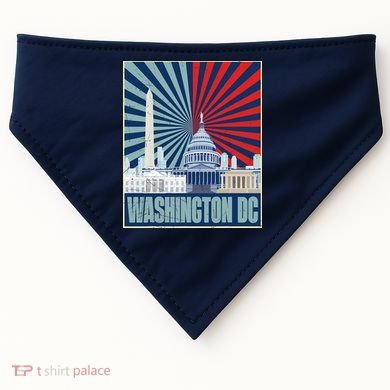 Retro Capitol Hill Washington DC American Flag USA-Made Doggie Bandana
