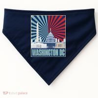 Retro Capitol Hill Washington DC American Flag USA-Made Doggie Bandana thumb 0