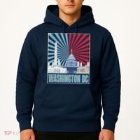 Retro Capitol Hill Washington DC American Flag Hoodie thumb 2