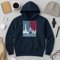 Retro Capitol Hill Washington DC American Flag Hoodie thumb 3