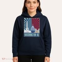 Retro Capitol Hill Washington DC American Flag Hoodie thumb 5