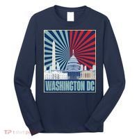 Retro Capitol Hill Washington DC American Flag Long Sleeve Shirt thumb 0