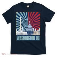 Retro Capitol Hill Washington DC American Flag T-Shirt thumb 0