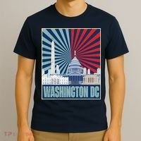 Retro Capitol Hill Washington DC American Flag T-Shirt thumb 3