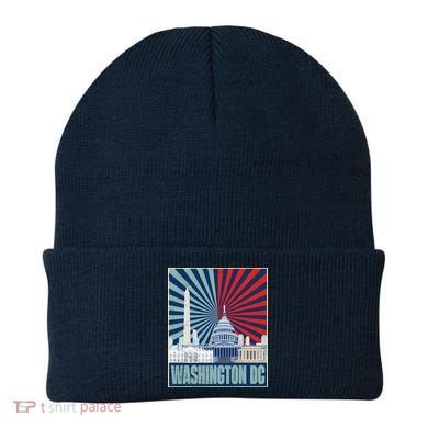 Retro Capitol Hill Washington DC American Flag Beanie