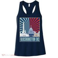 Retro Capitol Hill Washington DC American Flag Women's Tank Top thumb 0