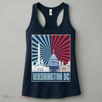 Retro Capitol Hill Washington DC American Flag Women's Tank Top thumb 3