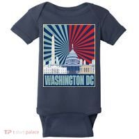 Retro Capitol Hill Washington DC American Flag Baby Bodysuit thumb 0
