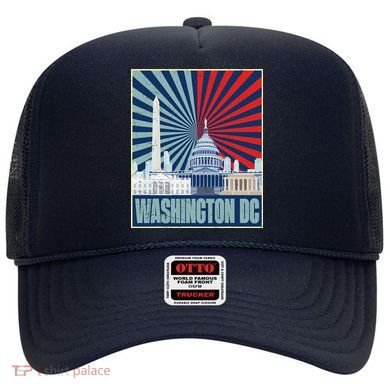 Retro Capitol Hill Washington DC American Flag Hat