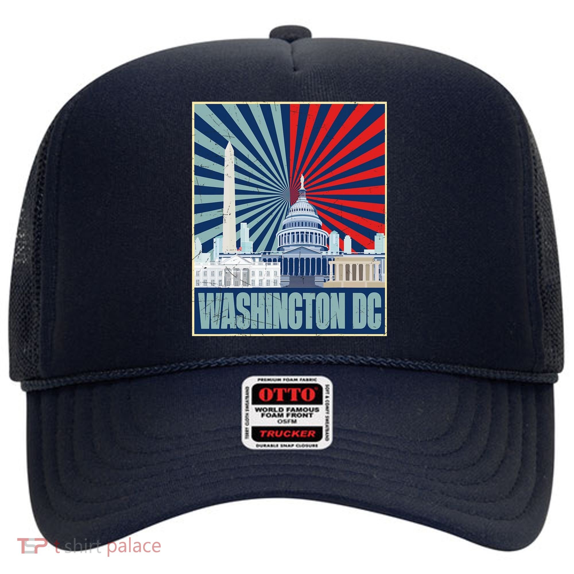 Retro Capitol Hill Washington DC American Flag Hat