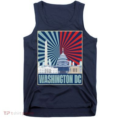 Retro Capitol Hill Washington DC American Flag Tank Top