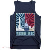 Retro Capitol Hill Washington DC American Flag Tank Top thumb 0