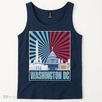 Retro Capitol Hill Washington DC American Flag Tank Top thumb 2