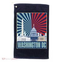 Retro Capitol Hill Washington DC American Flag Golf Towel thumb 0