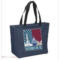 Retro Capitol Hill Washington DC American Flag Tote Bag thumb 2