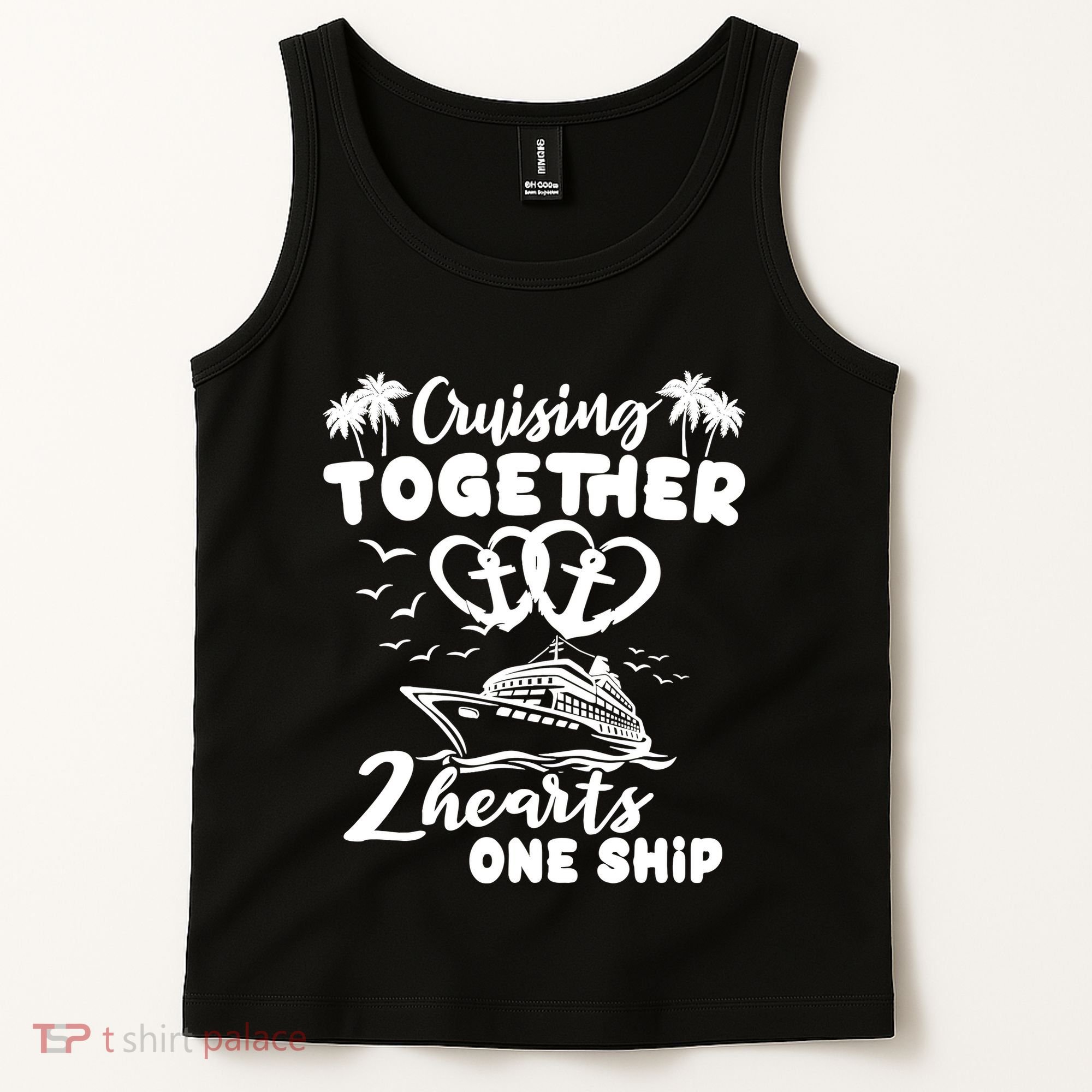 Romantic Cruising Husband Wife Couple Cruise Tank Top