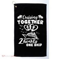 Romantic Cruising Husband Wife Couple Cruise Golf Towel thumb 0