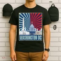 Retro Capitol Hill Washington DC American Flag 4th Of July T-Shirt thumb 6