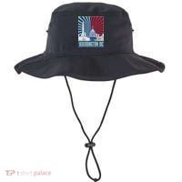 Retro Capitol Hill Washington DC American Flag 4th Of July Bucket Hat thumb 0