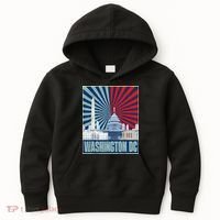 Retro Capitol Hill Washington DC American Flag 4th Of July Kids Hoodie thumb 0