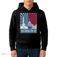 Retro Capitol Hill Washington DC American Flag 4th Of July Kids Hoodie thumb 4