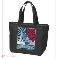 Retro Capitol Hill Washington DC American Flag 4th Of July Tote Bag thumb 3