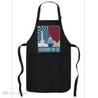 Retro Capitol Hill Washington DC American Flag 4th Of July Apron thumb 0