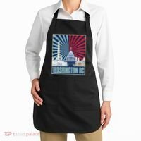 Retro Capitol Hill Washington DC American Flag 4th Of July Apron thumb 2