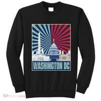 Retro Capitol Hill Washington DC American Flag 4th Of July Sweatshirt thumb 0