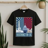 Retro Capitol Hill Washington DC American Flag 4th Of July T-Shirt thumb 2