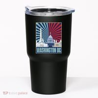 Retro Capitol Hill Washington DC American Flag 4th Of July Tumbler thumb 0