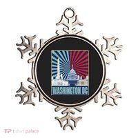 Retro Capitol Hill Washington DC American Flag 4th Of July Ornament thumb 0