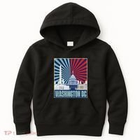 Retro Capitol Hill Washington DC American Flag 4th Of July Kids Hoodie thumb 0