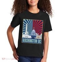 Retro Capitol Hill Washington DC American Flag 4th Of July Kids T-Shirt thumb 2