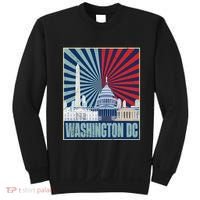 Retro Capitol Hill Washington DC American Flag 4th Of July Sweatshirt thumb 0