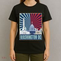 Retro Capitol Hill Washington DC American Flag 4th Of July T-Shirt thumb 4