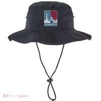 Retro Capitol Hill Washington DC American Flag 4th Of July Bucket Hat thumb 0