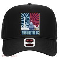 Retro Capitol Hill Washington DC American Flag 4th Of July Hat thumb 0
