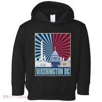 Retro Capitol Hill Washington DC American Flag 4th Of July Toddler Hoodie thumb 0